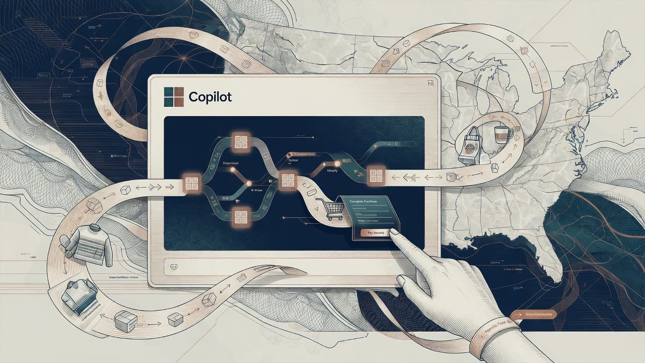 Cover illustration for Copilot Checkout — When the Assistant Owns the Buy Button