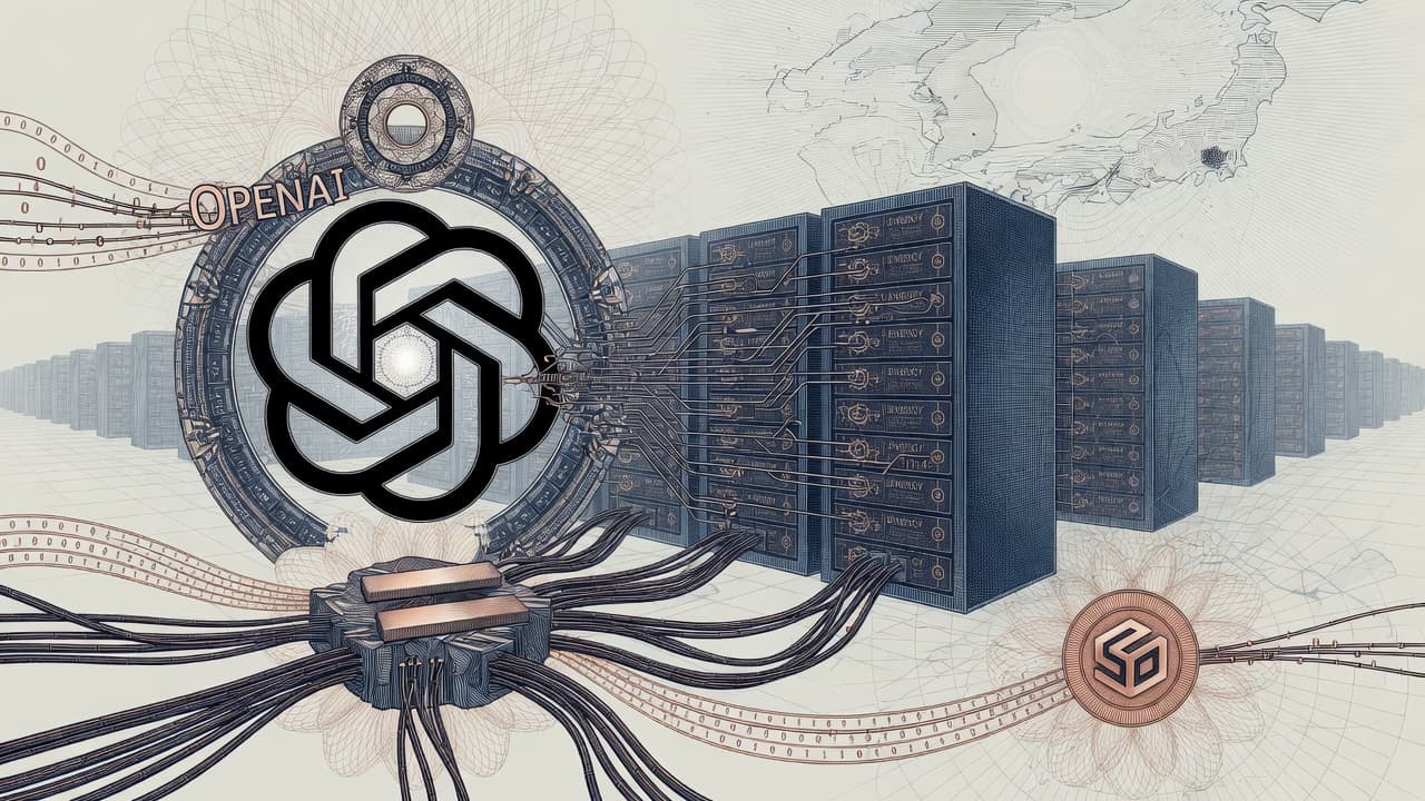 Cover illustration for OpenAI Puts $500M Into SB Energy — Stargate Constrained by Power and Campuses