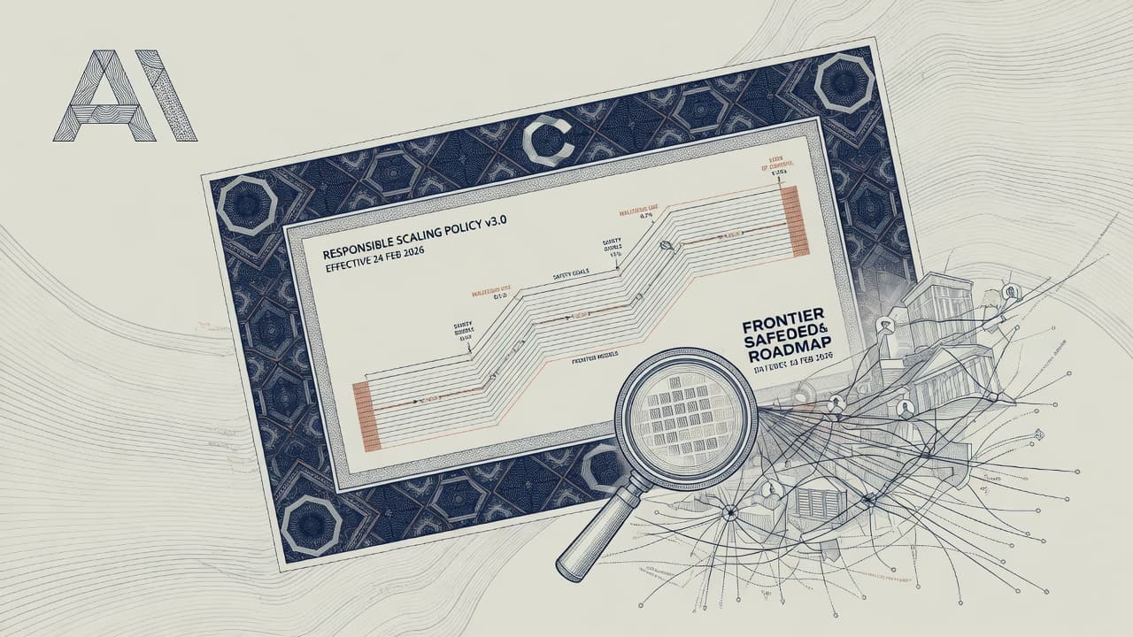 Cover illustration for RSP v3.0 — Anthropic Turns Scaling Policy Into a Product-Cycle Artifact