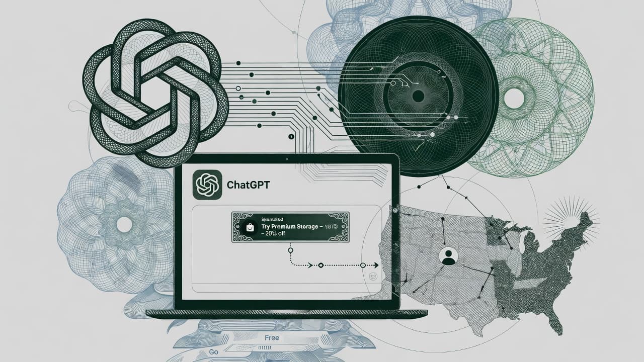 Cover illustration for ChatGPT Ads Test Live — Free/Go Monetization Without Touching Paid Trust Tiers