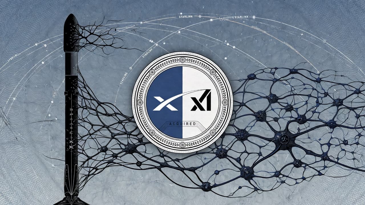 Cover illustration for SpaceX Acquires xAI — Rockets, Grok, and Colossus Share One Balance Sheet