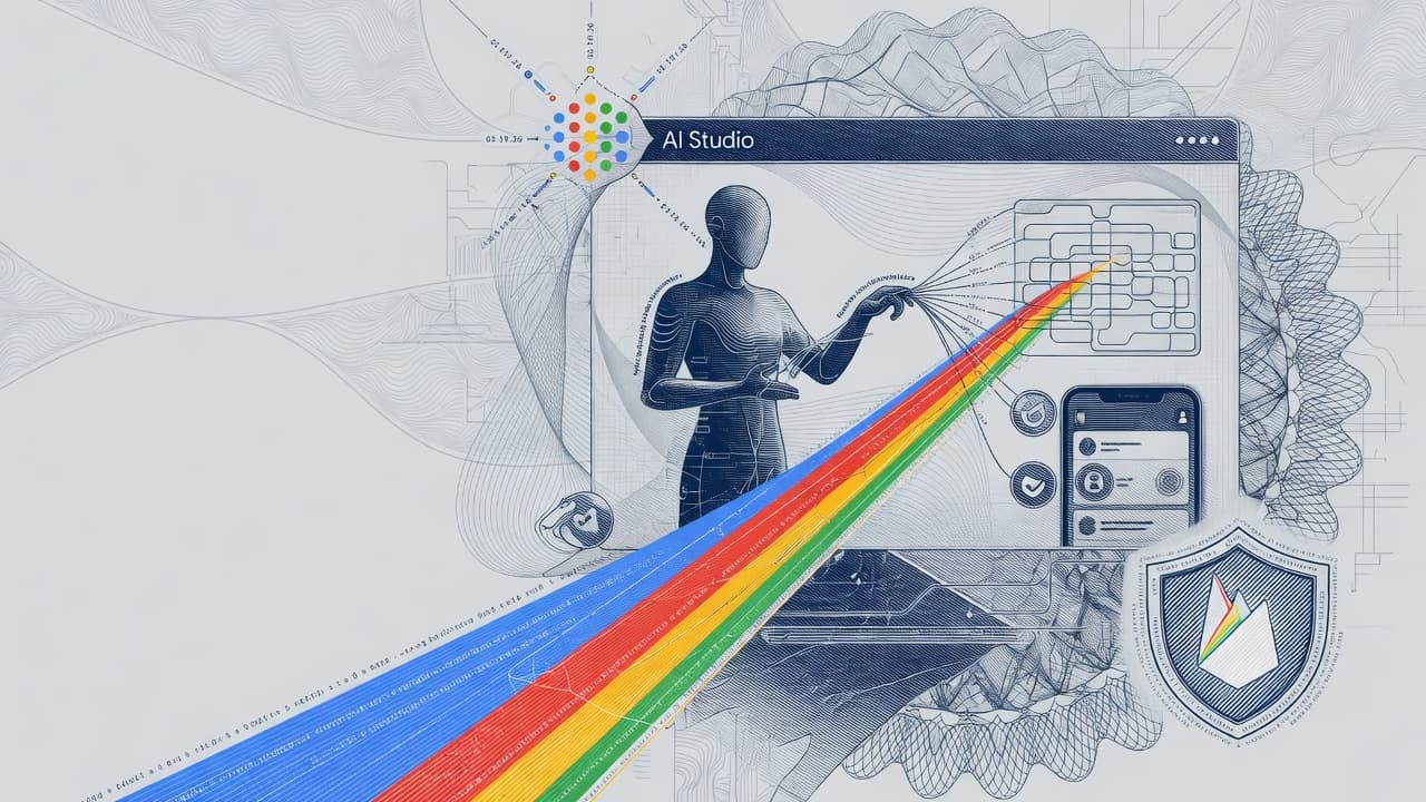 Cover illustration for AI Studio + Firebase: Prompt-to-Backend, Firebase Studio Sunset