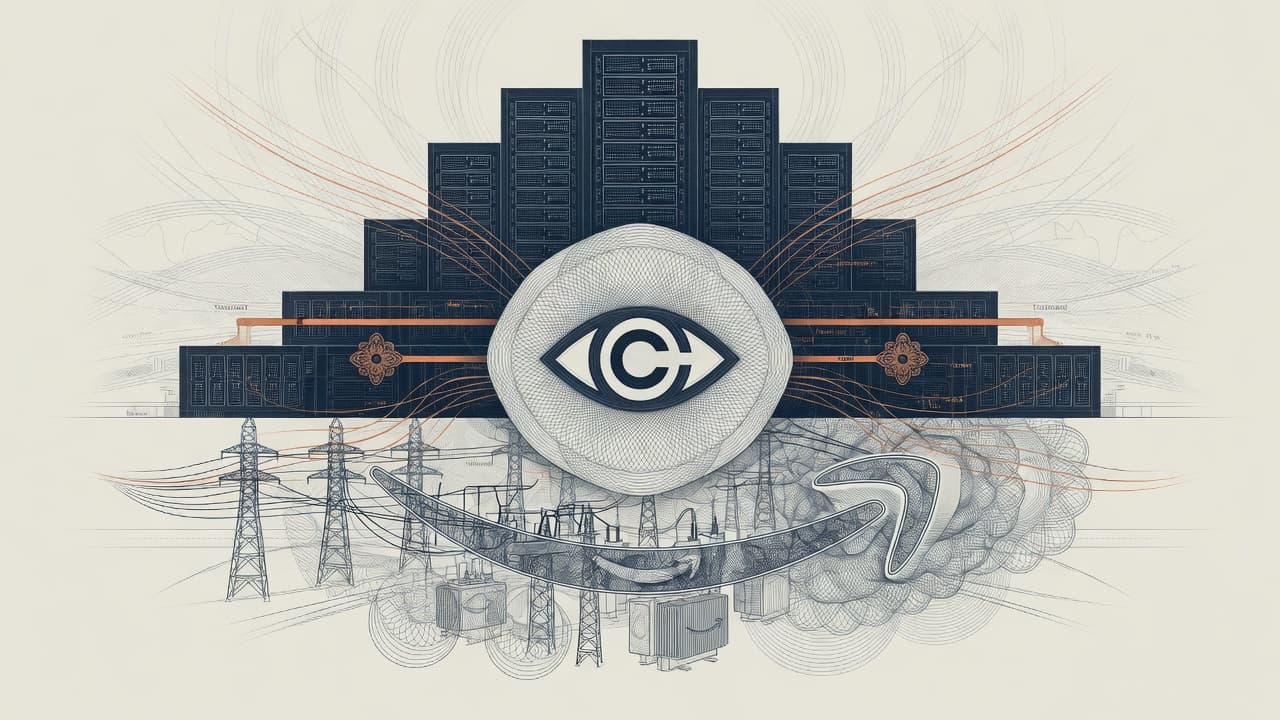 Cover illustration for Anthropic Locks Up to 5 GW on AWS — $100B+ Decade Bet as Revenue Hits $30B Run-Rate