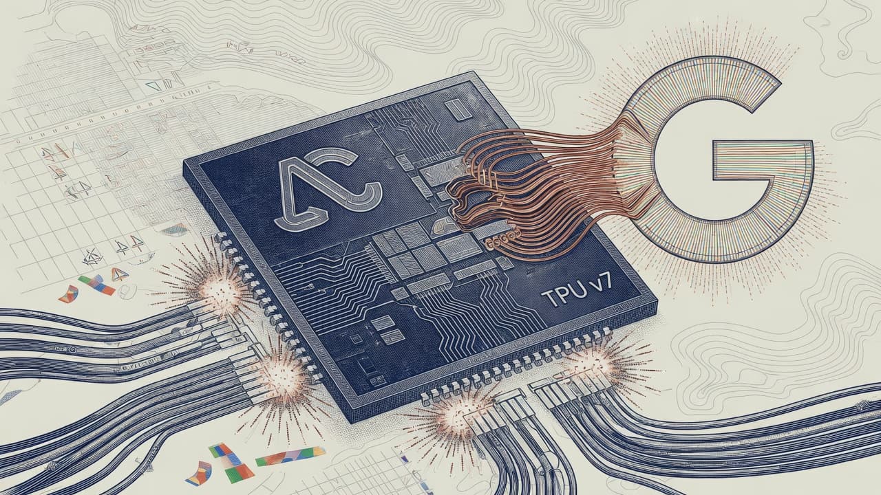 Cover illustration for Anthropic Adds Multi-GW TPU Capacity with Google–Broadcom — Online from 2027