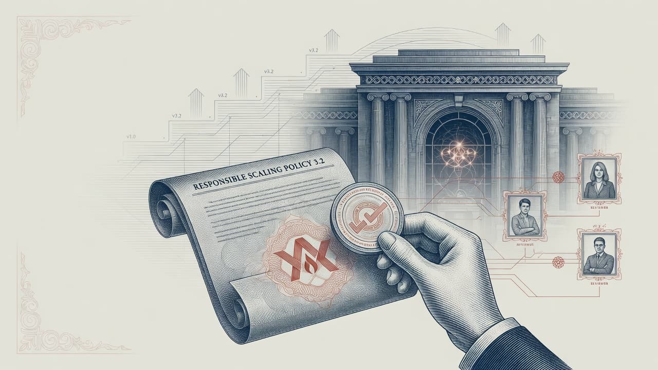 Cover illustration for Anthropic RSP 3.2: LTBT Can Force External Risk-Report Reviews