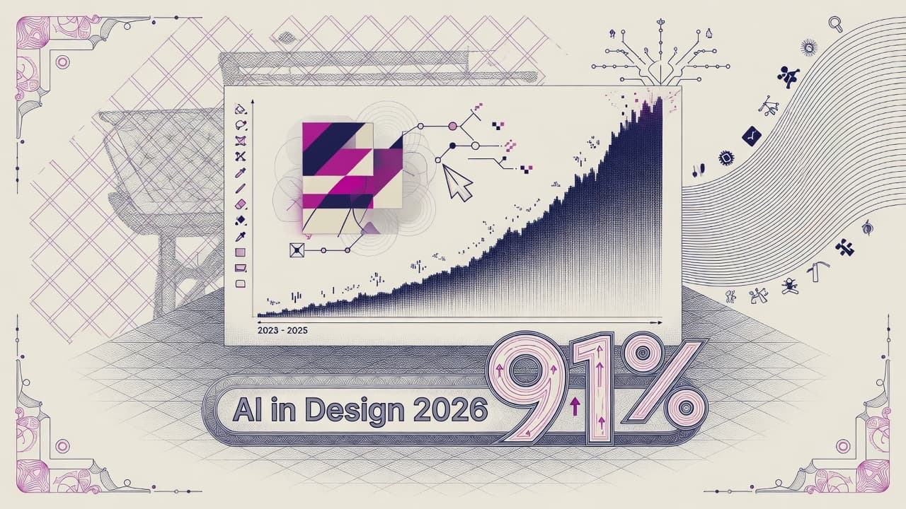 Cover illustration for Designers Hit 91% Weekly AI Use — From Experiment to Workflow Rebuild