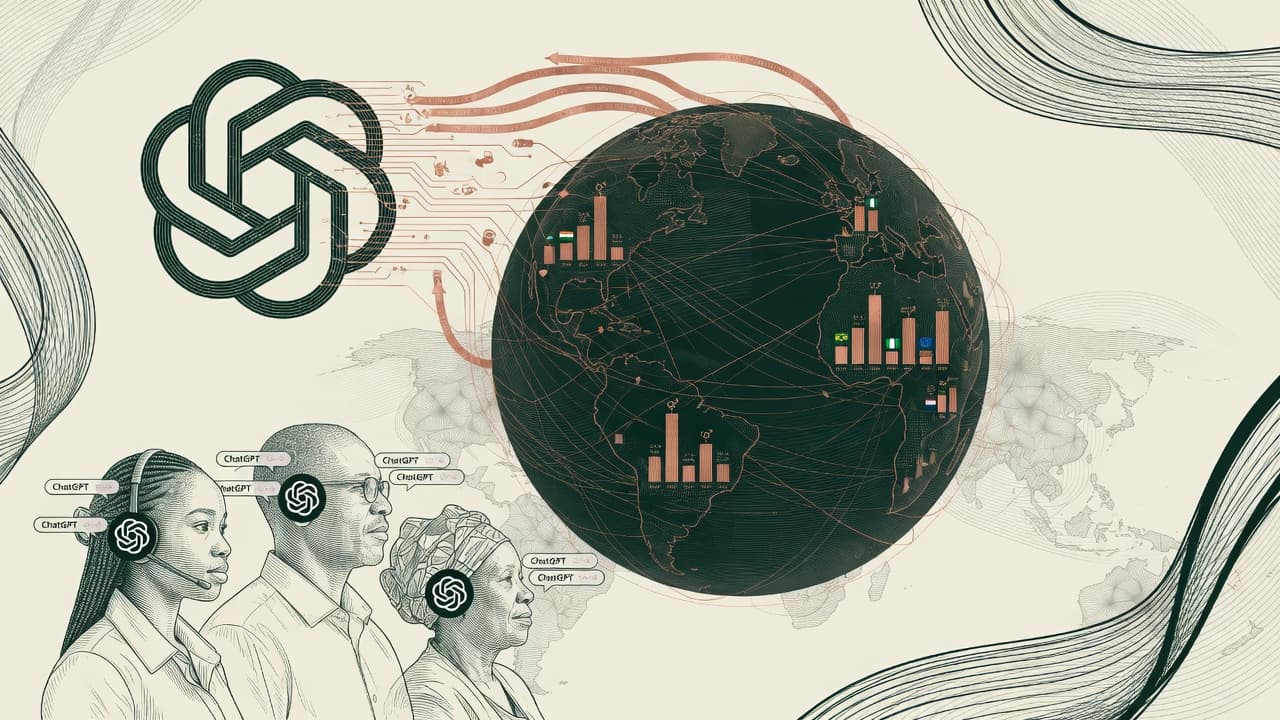 Cover illustration for OpenAI Signals Q1: ChatGPT Diffuses Past Early Adopters — Company Telemetry, Real Pattern