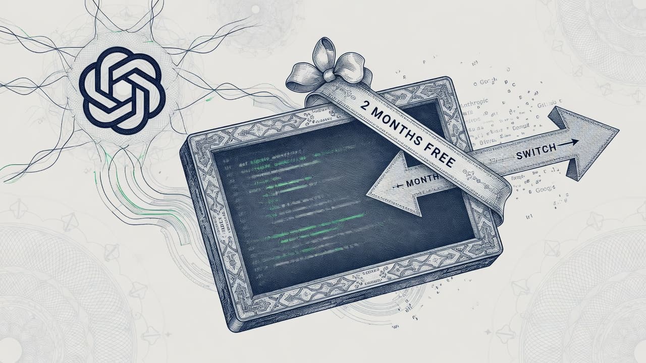 Cover illustration for Altman’s Codex Poach Offer: Two Months Free for Switchers — Pricing Wars Go Agentic