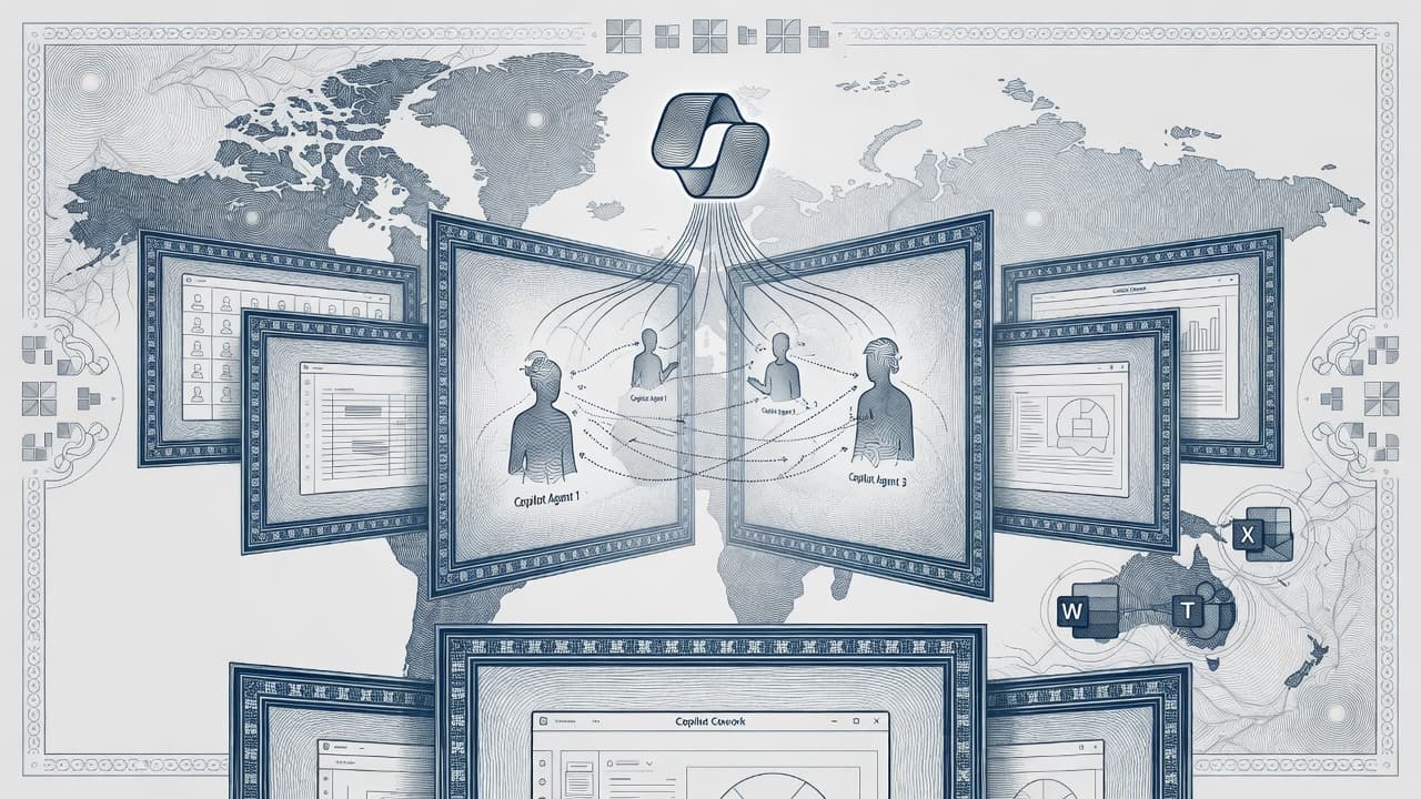 Cover illustration for Copilot Cowork GA: Multi-Agent Work Becomes a Microsoft 365 Line Item