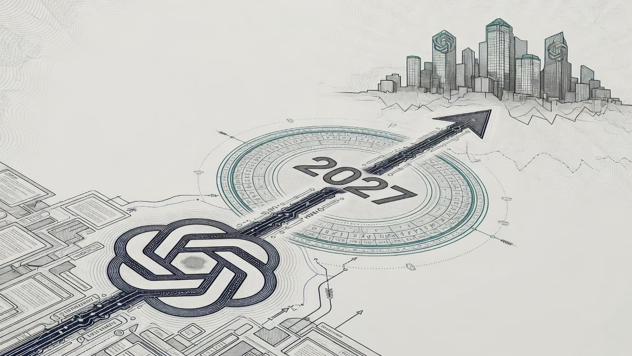 Cover illustration for OpenAI’s 2027 IPO Lean: Trillion-Dollar Frame Beats a Faster, Cheaper Listing