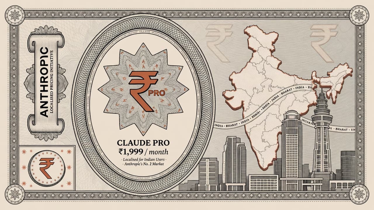 Cover illustration for Claude INR Pricing: Anthropic’s #2 Market Gets Local Stickers, Not UPI Yet