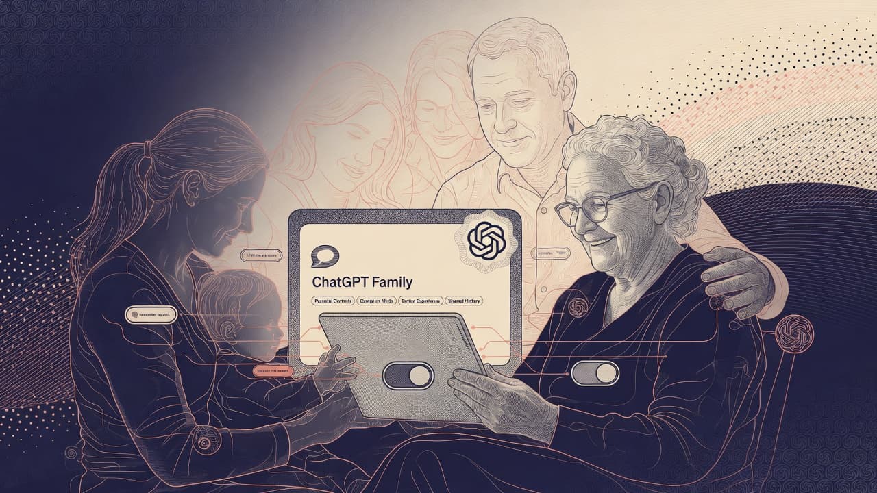 Cover illustration for ChatGPT Families PM: Household Infrastructure, Not Solo Power Users