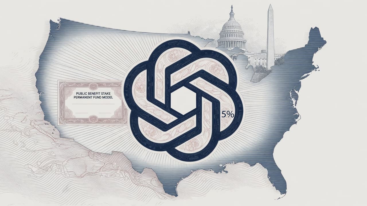 Cover illustration for OpenAI’s Reported 5% Government Stake Idea: Ownership Enters the Bargain