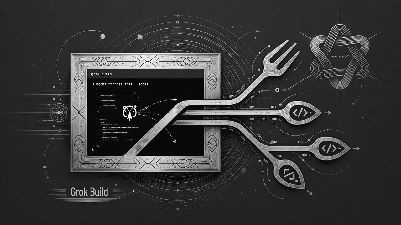 Cover illustration for xAI Open-Sources Grok Build: Harness Transparency Over Black-Box Agents