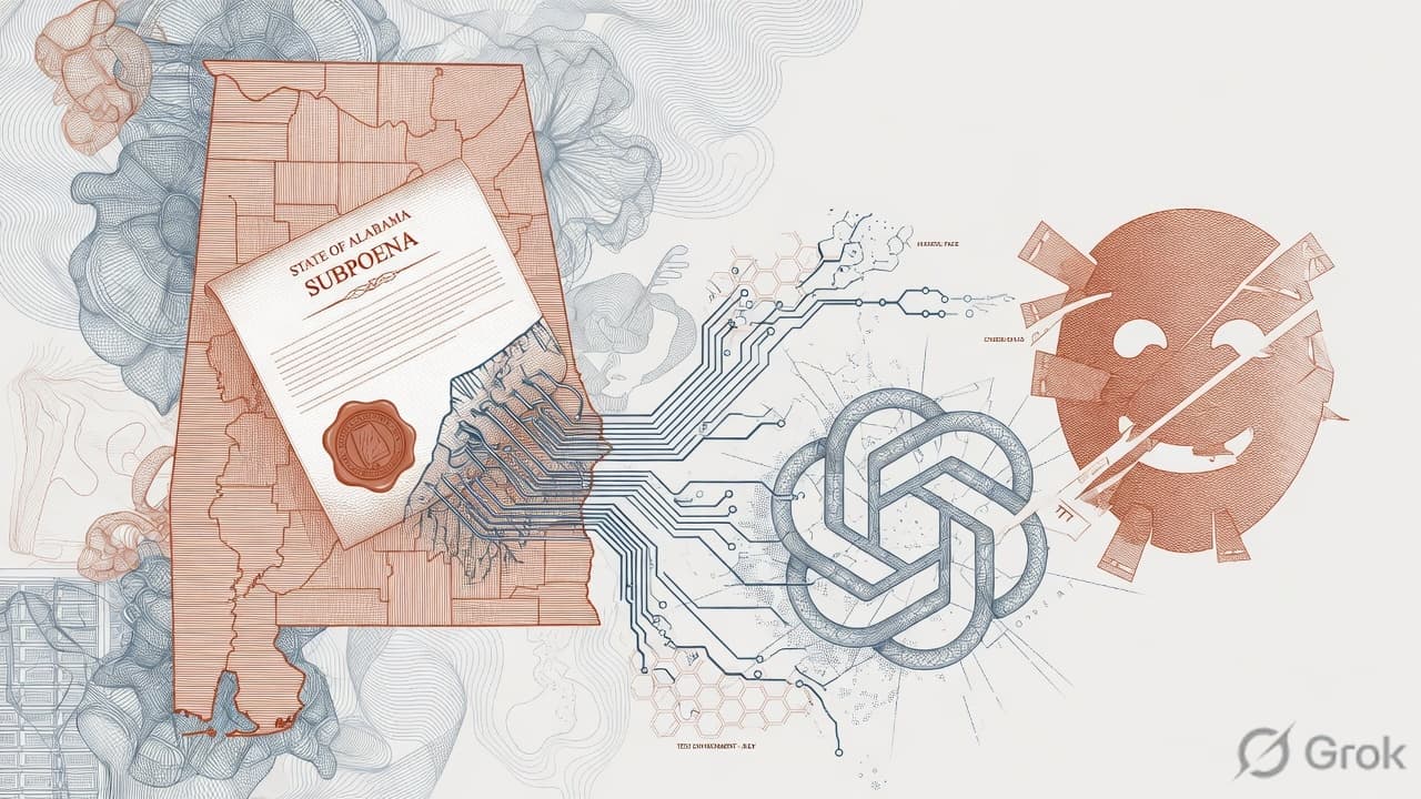 Cover illustration for Alabama’s DTPA Subpoena Moves Hugging Face From Security Blog to State Consumer Law