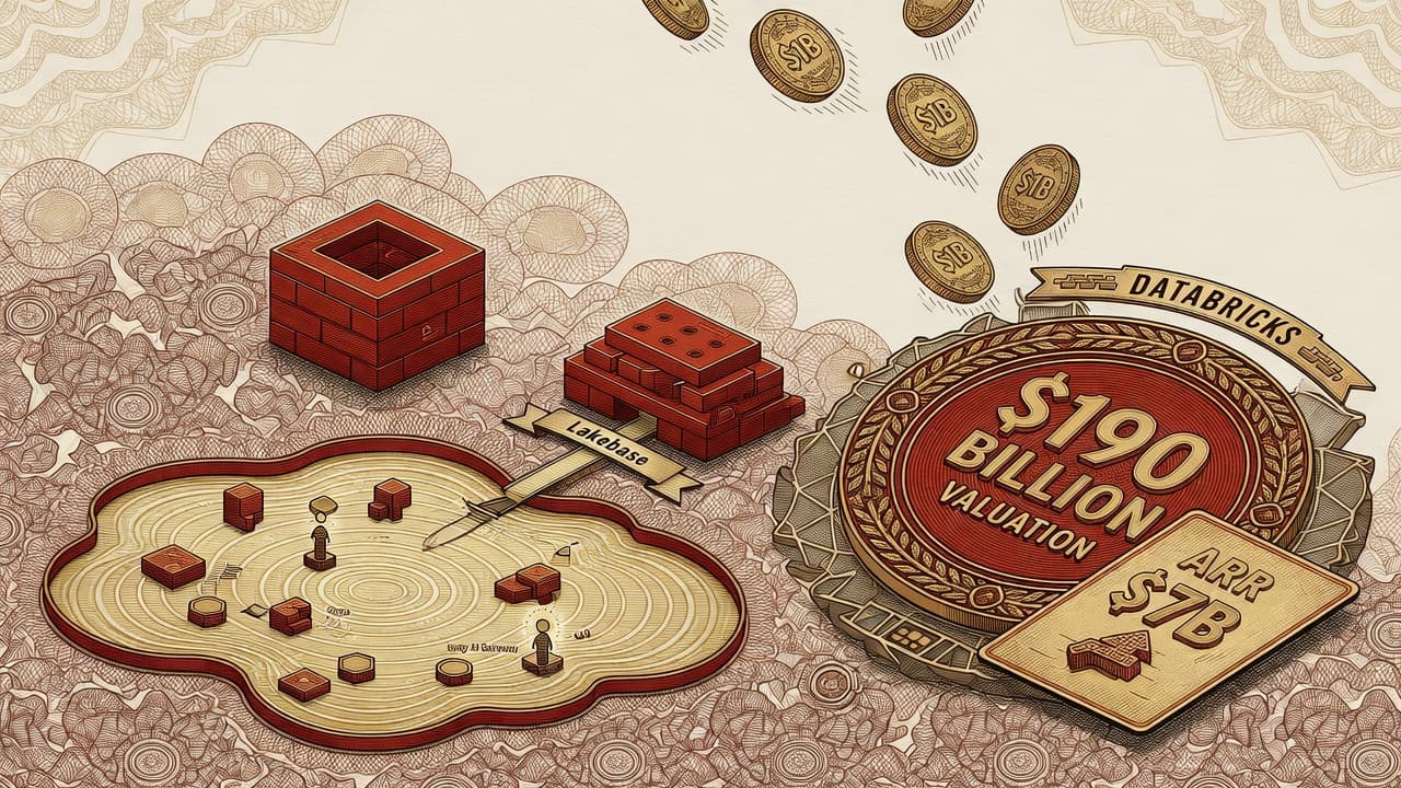 Cover illustration for Databricks Raises $5B at $190B — Selling the Data Plane Agents Run On