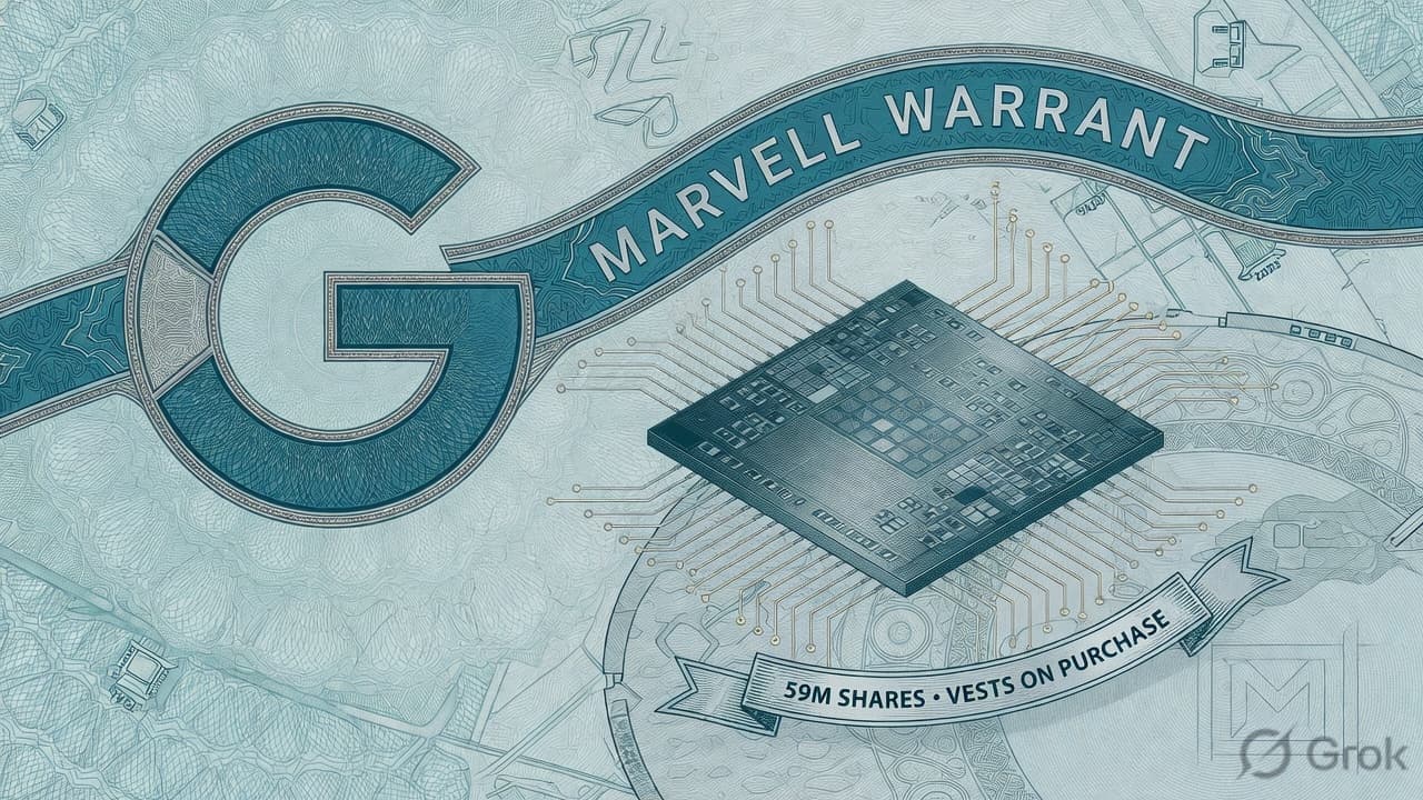Cover illustration for Google Pays for a Second TPU Foundry — $12.2B Warrant on Marvell