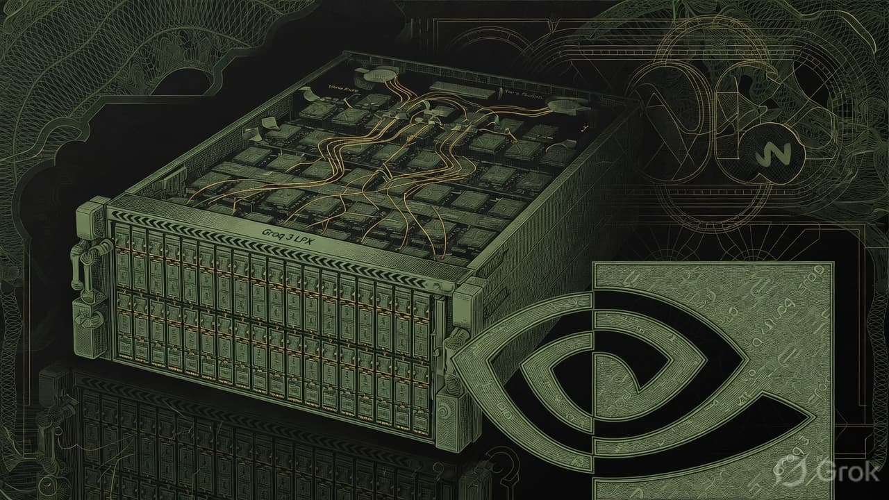 Cover illustration for Groq 3 LPX Is a Rack You Can Order — AA Hit 3,431 tok/s on Nvidia’s Own Gear