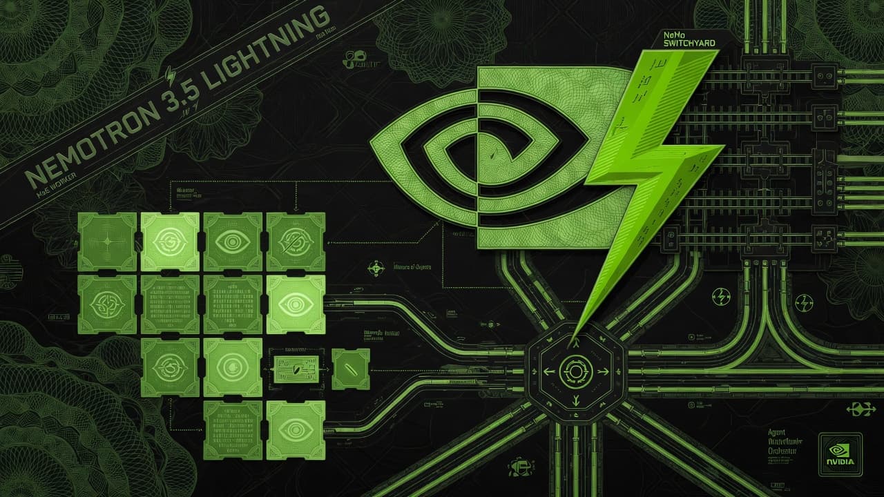 Cover illustration for Nemotron Lightning Is a Cheap Worker Node — Switchyard Is the Real Product