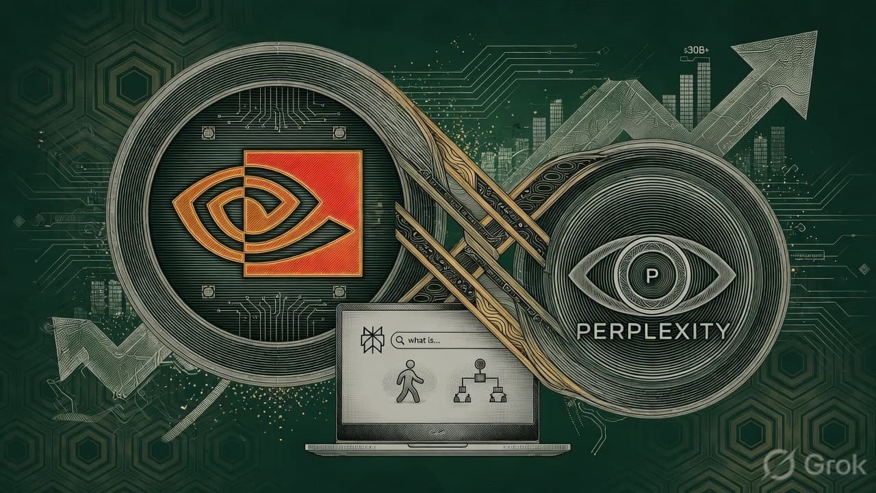 Cover illustration for Nvidia’s Perplexity Talks Are Equity — With a Poolside-Shaped License Option Still on the Table