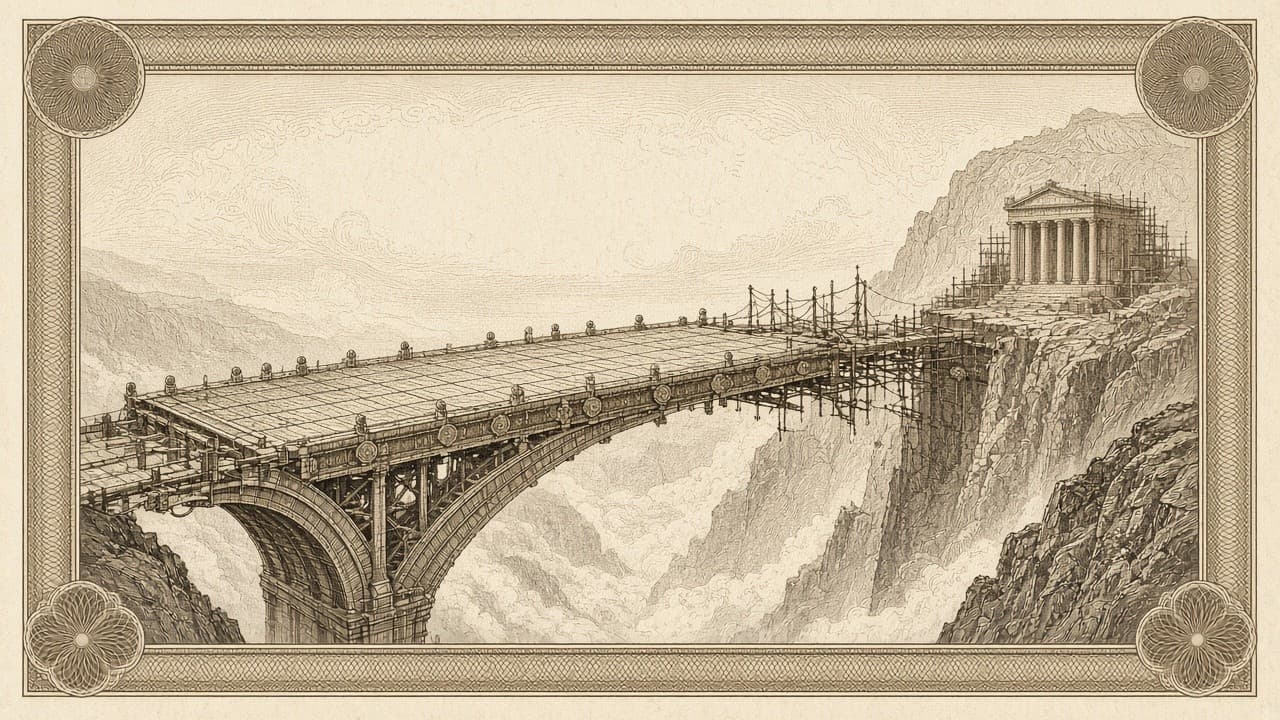 Cover illustration for OpenAI’s $30 Billion Bridge Is Still Talk — Now at Roughly $1.4 Trillion